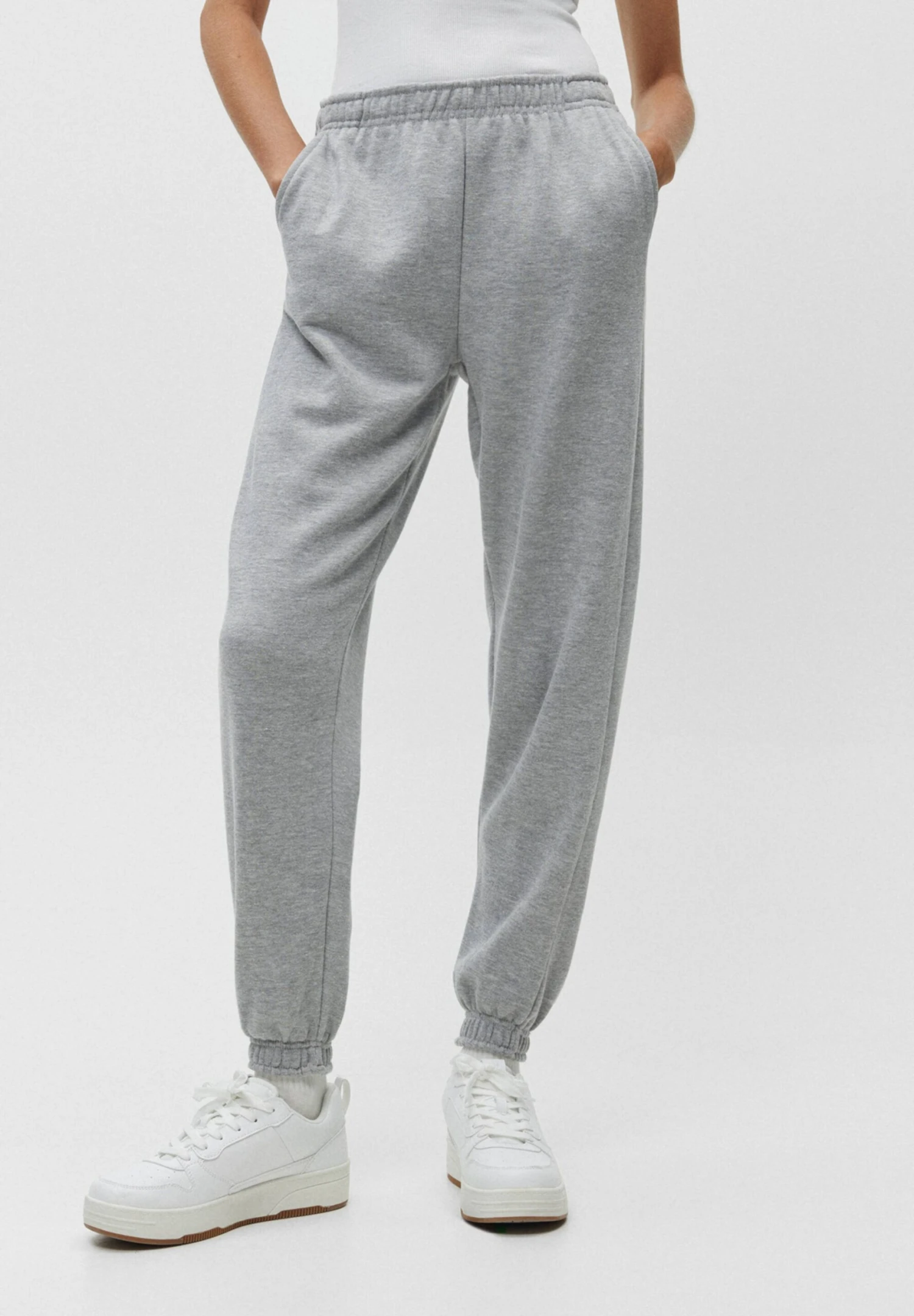 PULL & BEAR Basic - Trainingsbroek - Mottled Grey