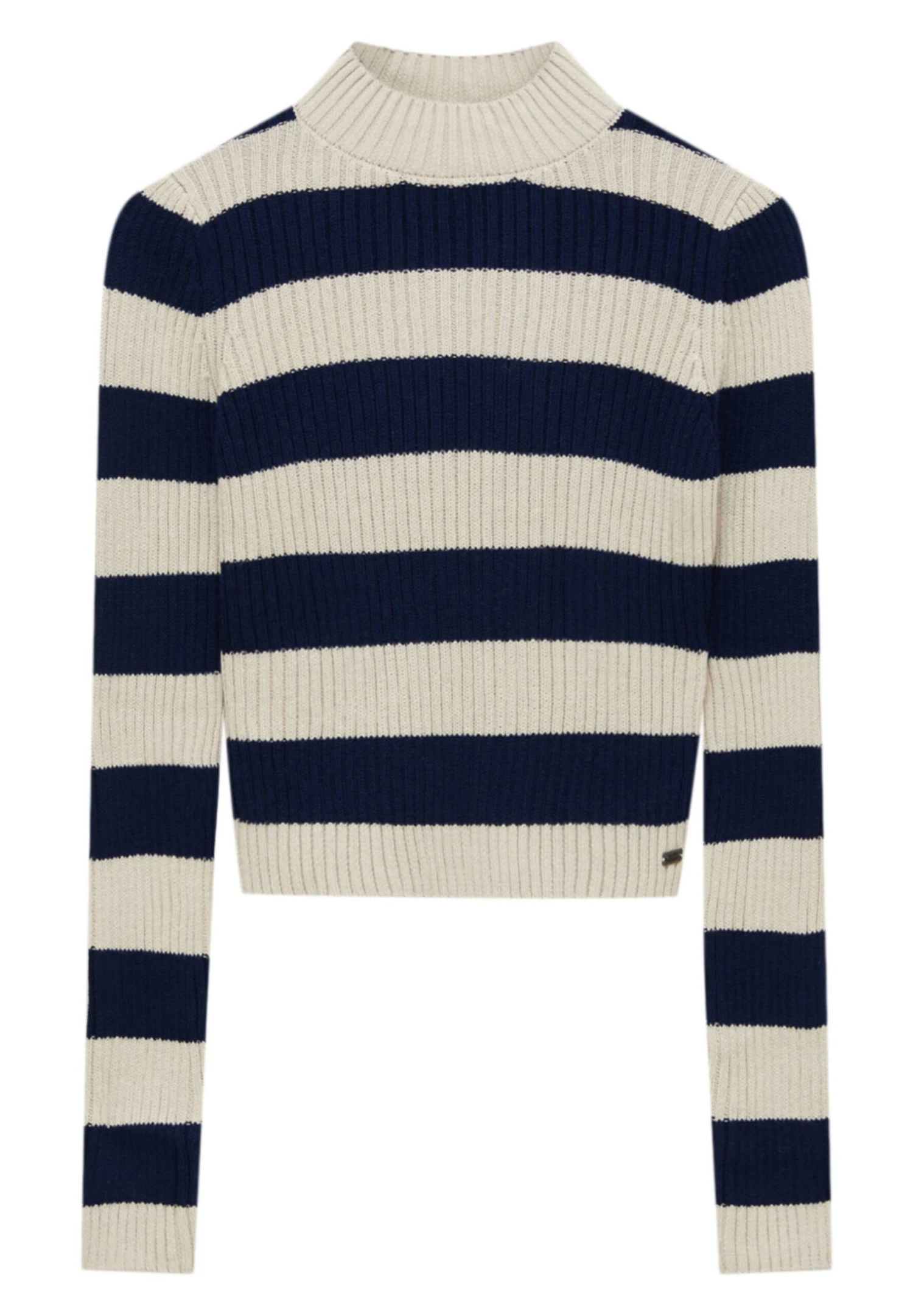 PULL & BEAR With Mock Neck Collar - Trui - Mottled Beige - Afbeelding 5