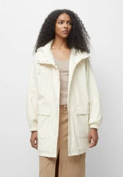 PULL & BEAR Rain With Hood - Regenjas - Mottled Beige