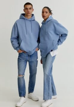 PULL & BEAR Hoodie - Light Blue