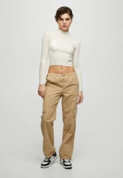 PULL & BEAR Colourful High - Trui - Mottled Beige