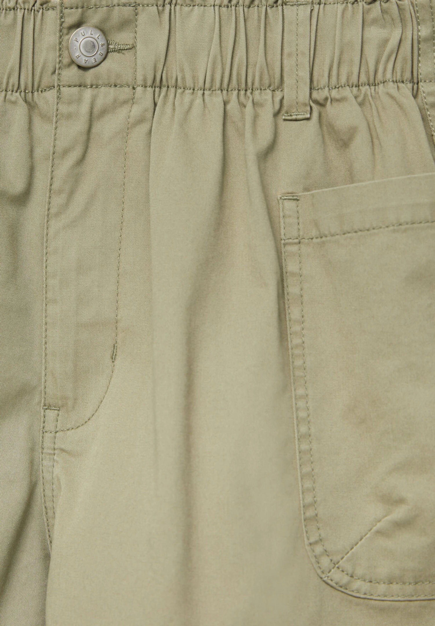 PULL & BEAR Paperbag - Bermuda - Shorts - Khaki - Afbeelding 7