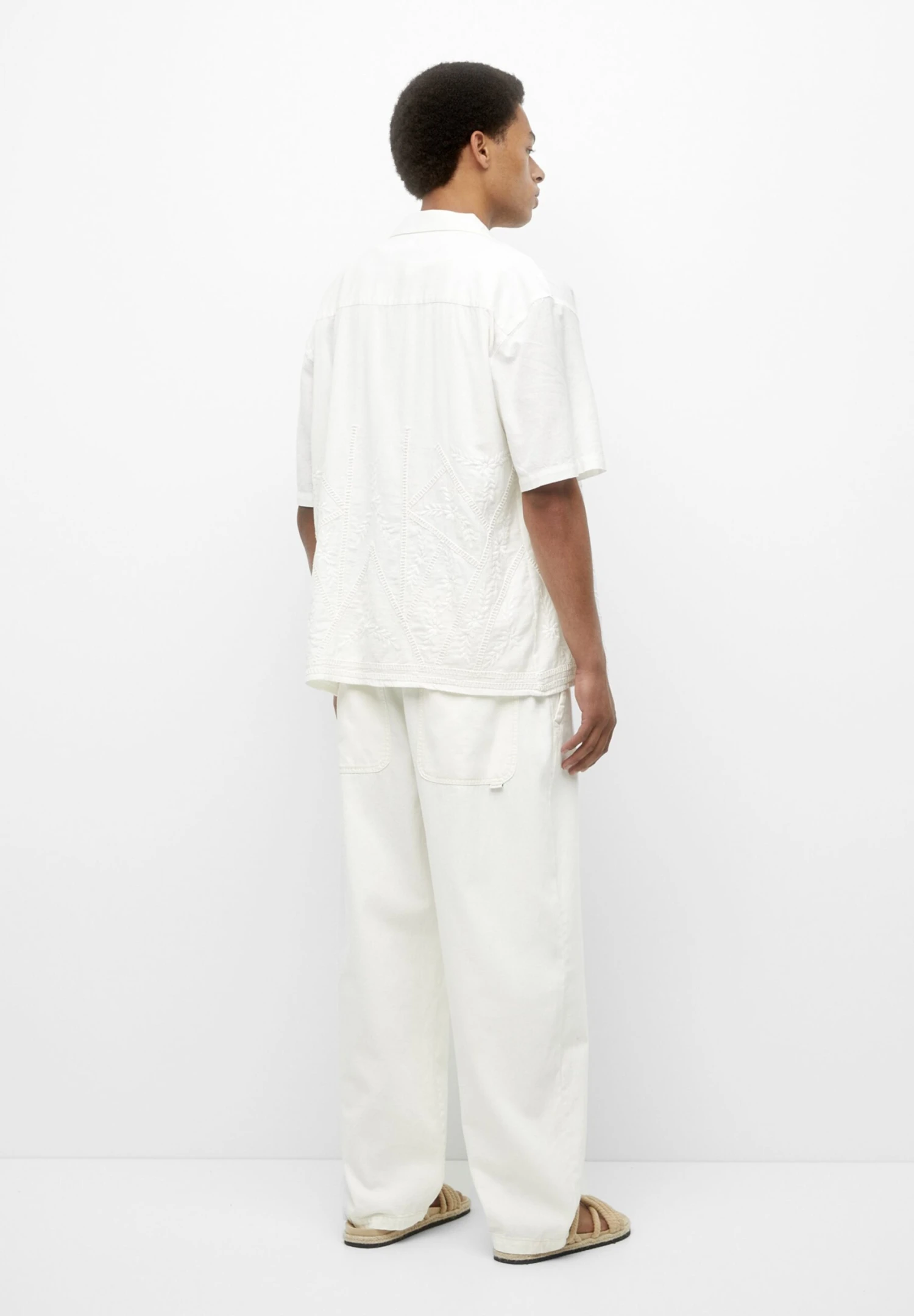 PULL & BEAR With Embroidered Detail - Overhemd - White - Afbeelding 3
