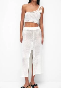 PULL & BEAR Long- A-Lijn Rok - Beige