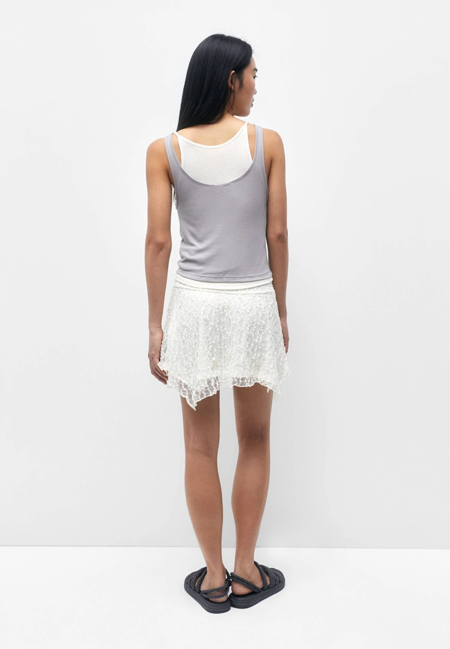 PULL & BEAR Double Layer Strappy - Top - Beige - Afbeelding 3