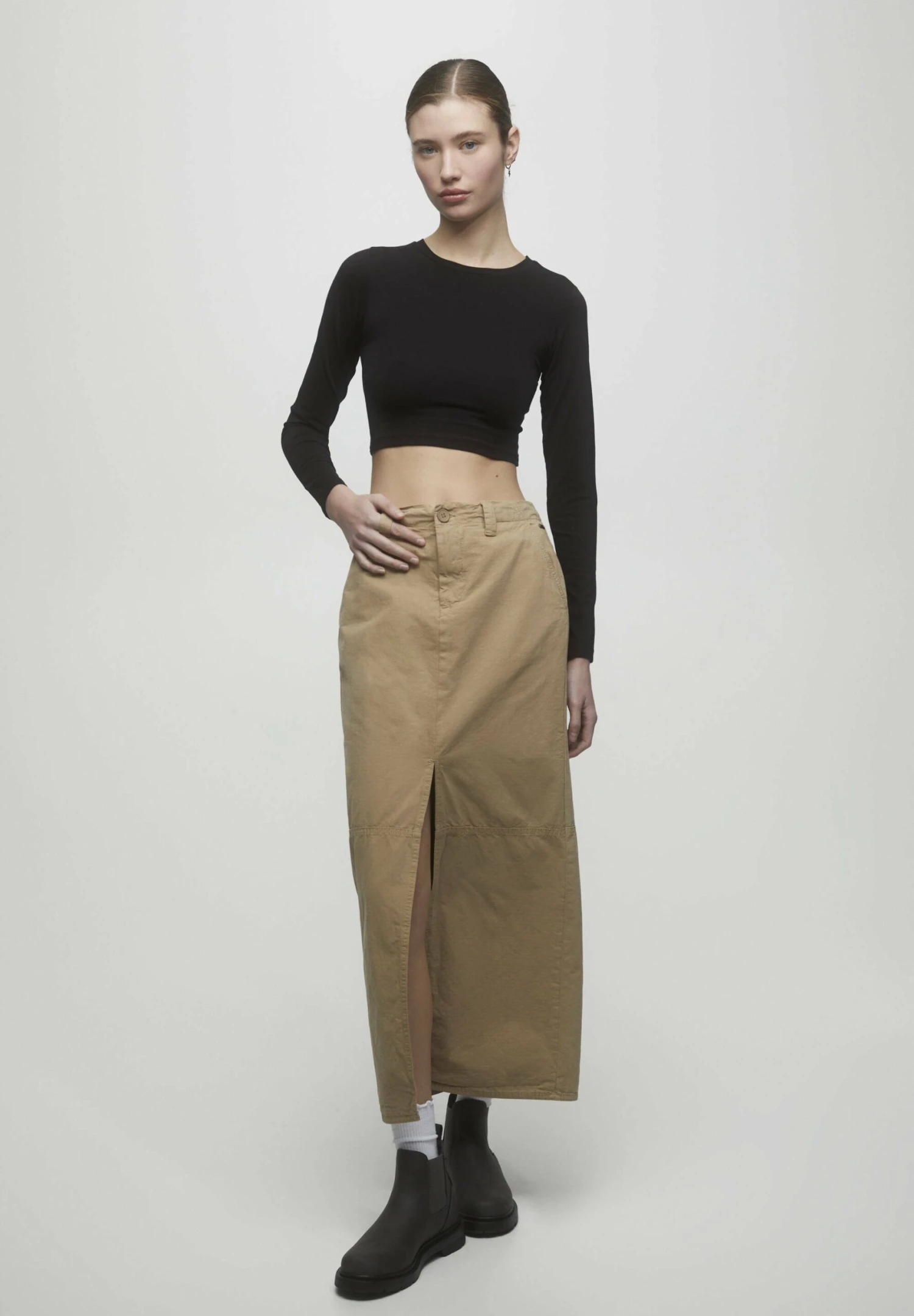 PULL & BEAR Long Puffer - Maxirok - Ochre - Afbeelding 2