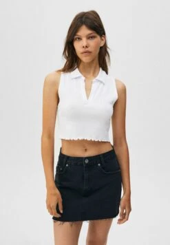 PULL & BEAR Jeansrok - Mottled Black