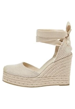 PULL & BEAR Tie-Up - Sandalen Met Hoge Hak - Nude