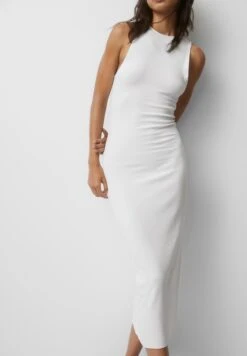 PULL & BEAR Halterneck- Maxi-Jurk - White