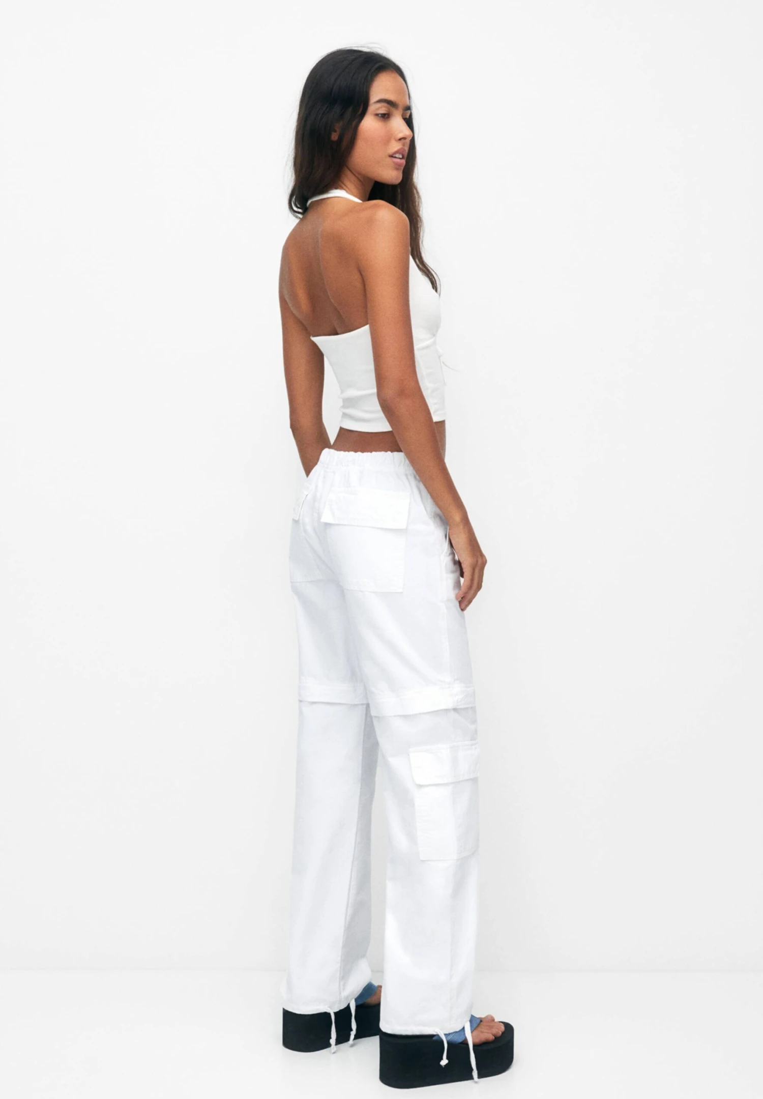 PULL & BEAR Detachable - Cargobroek - White - Afbeelding 3