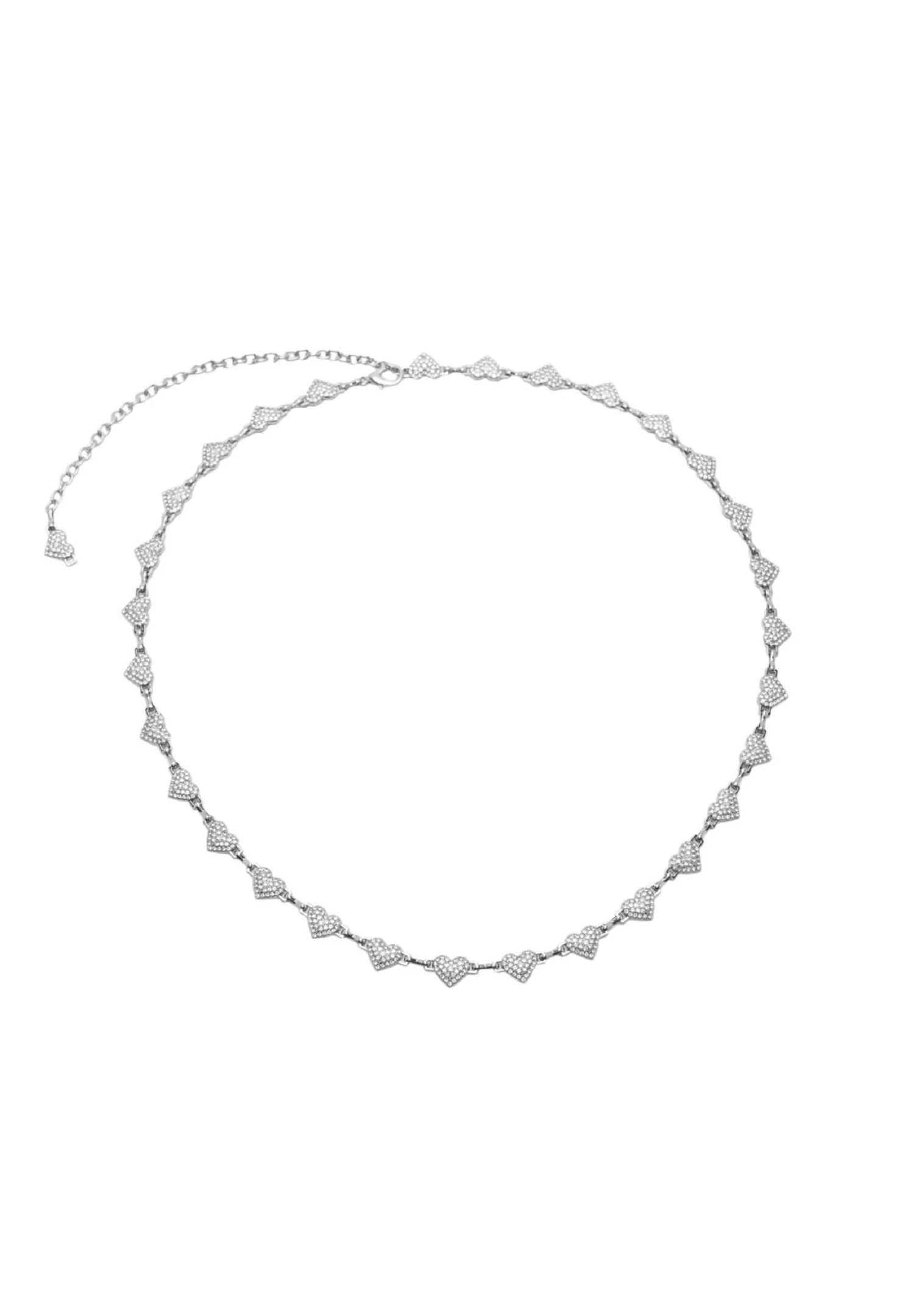 PULL & BEAR Heart Link- Riem - Silver Coloured - Afbeelding 2