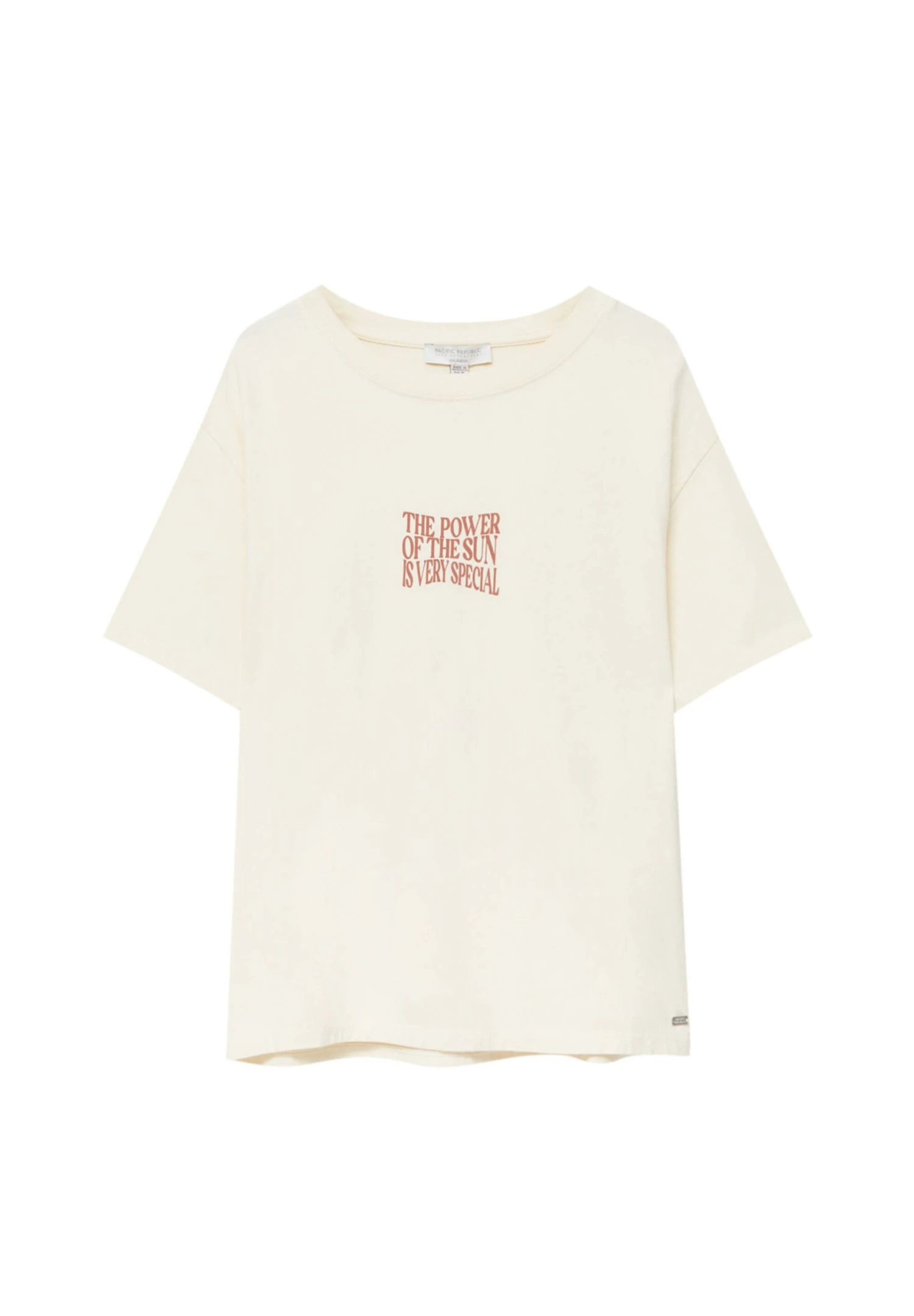 PULL & BEAR Power Of The Sun - T-Shirt Print - Beige - Afbeelding 6