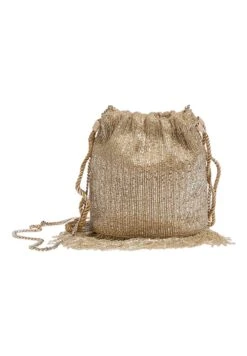 PULL & BEAR With Beading And Fringing - Schoudertas - Gold Coloured