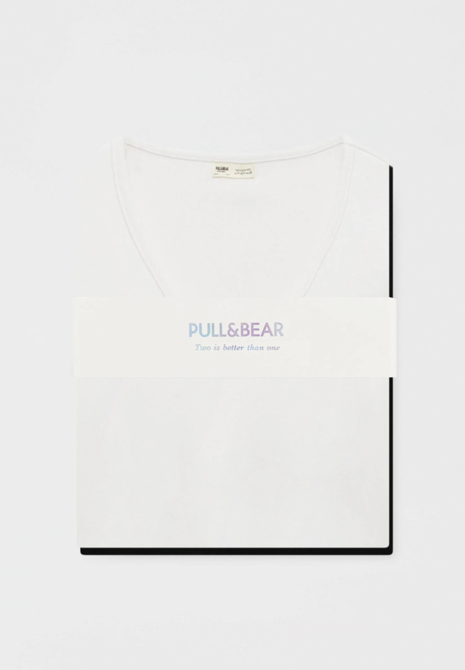 PULL & BEAR Pack Of 2- Longsleeve - Metallic Black/White - Afbeelding 6