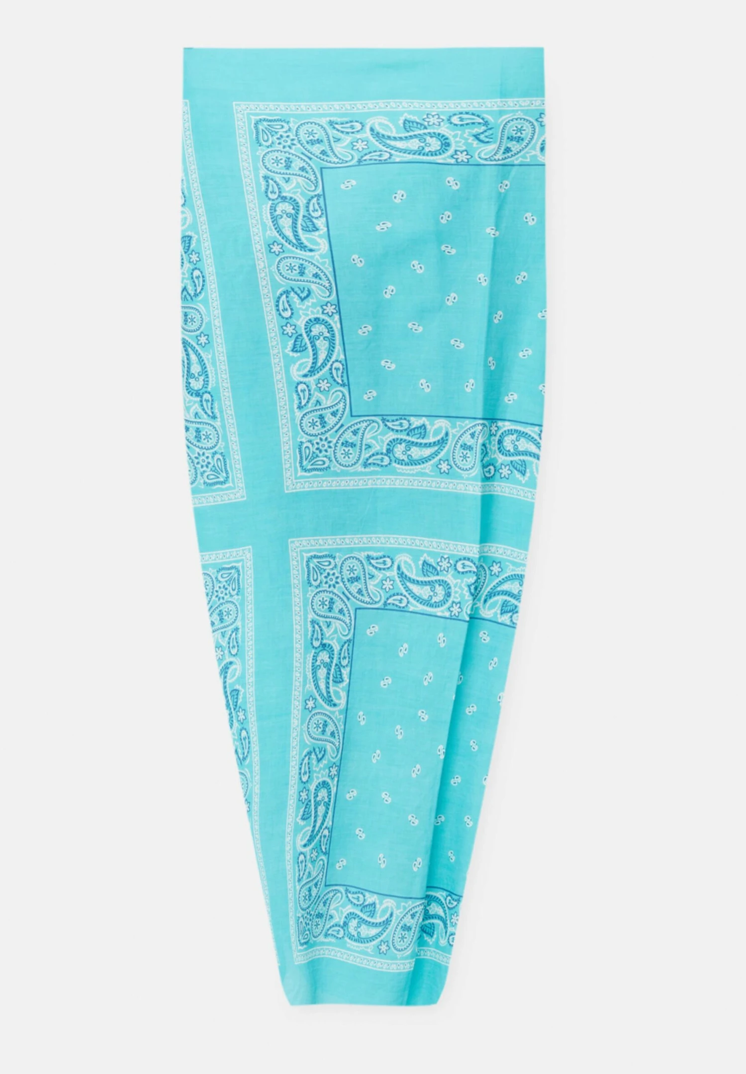 PULL & BEAR Printed Bandana-Style Sarong - Strandaccessoire - Blue - Afbeelding 5