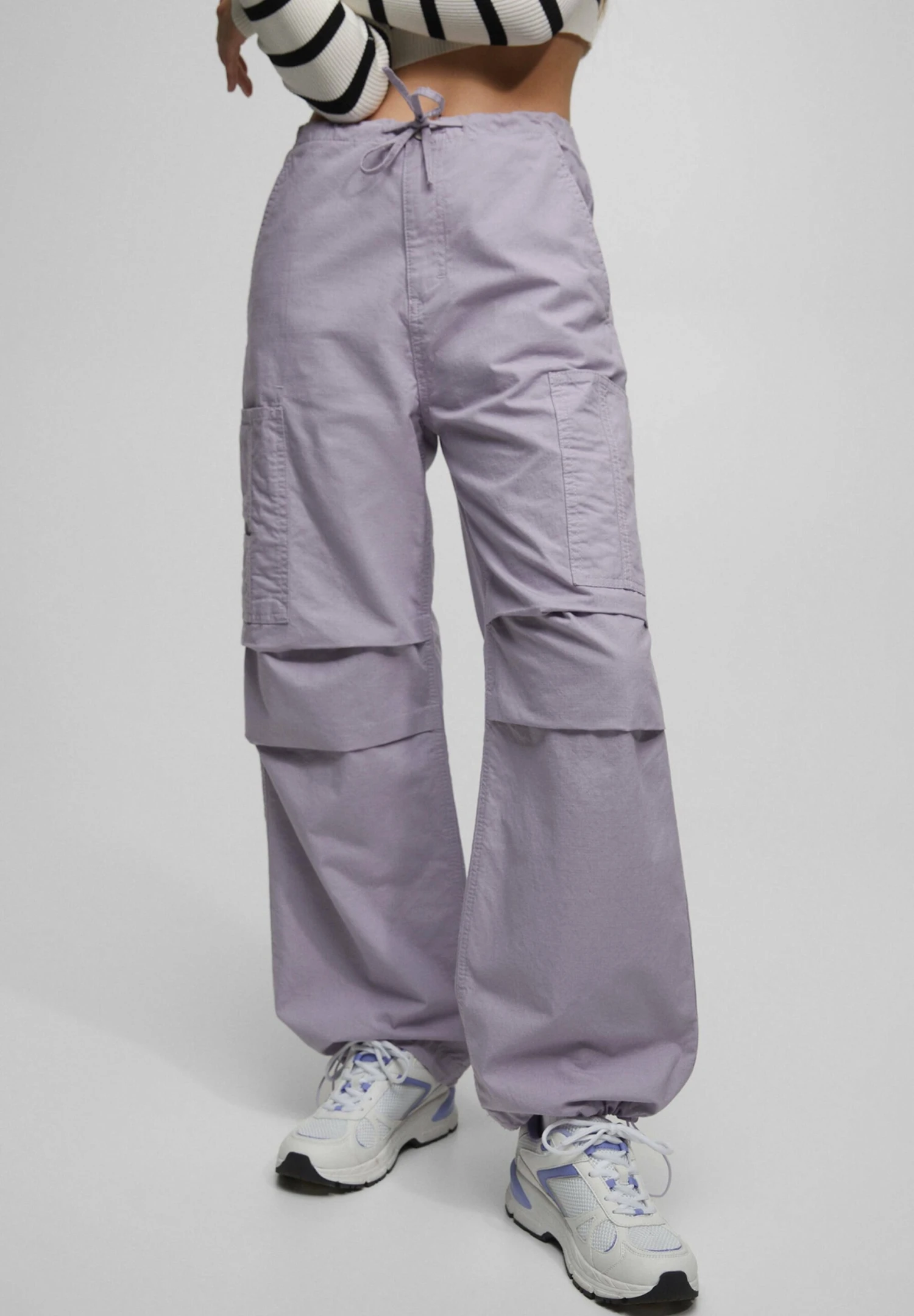 PULL & BEAR Parachute With Pockets - Broek - Lilac