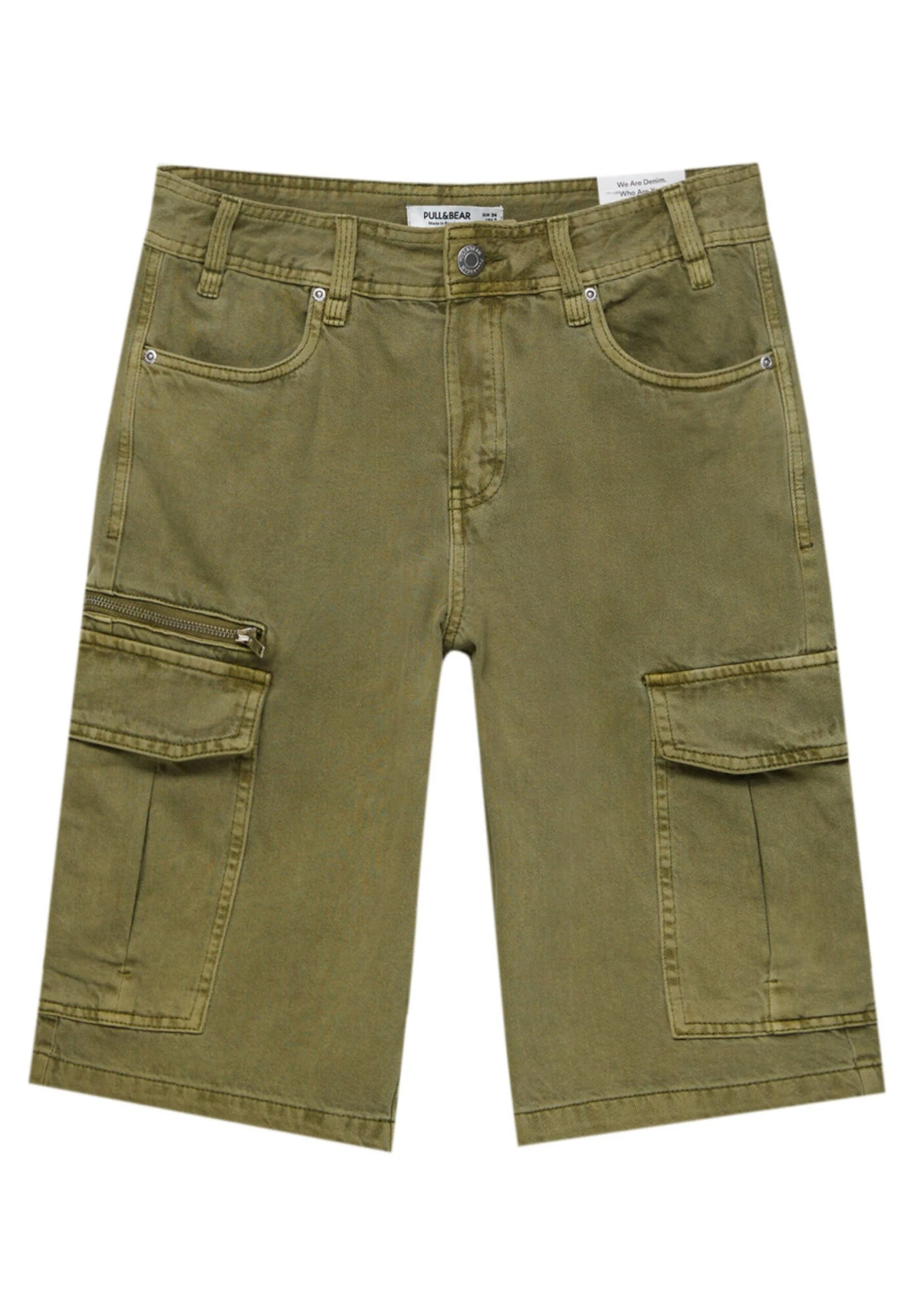 PULL & BEAR Twill Bermuda- Shorts - Khaki - Afbeelding 5