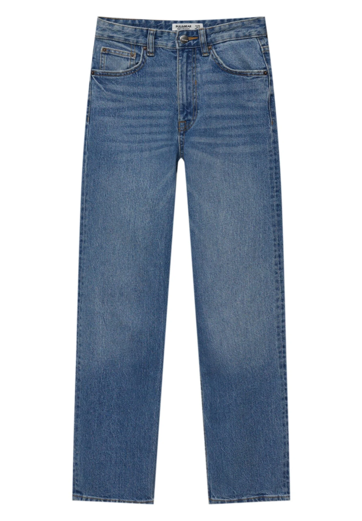 PULL & BEAR High Waist - Straight Leg Jeans - Blue Denim - Afbeelding 6