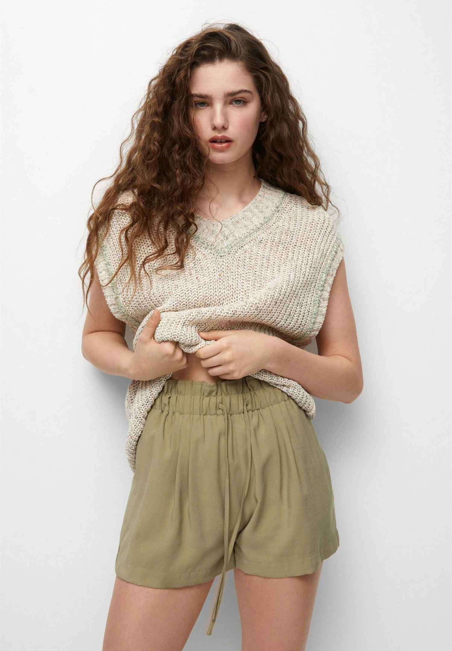 PULL & BEAR Basic Bermuda - Shorts - Khaki