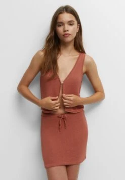 PULL & BEAR Openwork - A-Lijn Rok - Orange