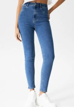 PULL & BEAR High-Waist - Jeans Skinny Fit - Royal Blue
