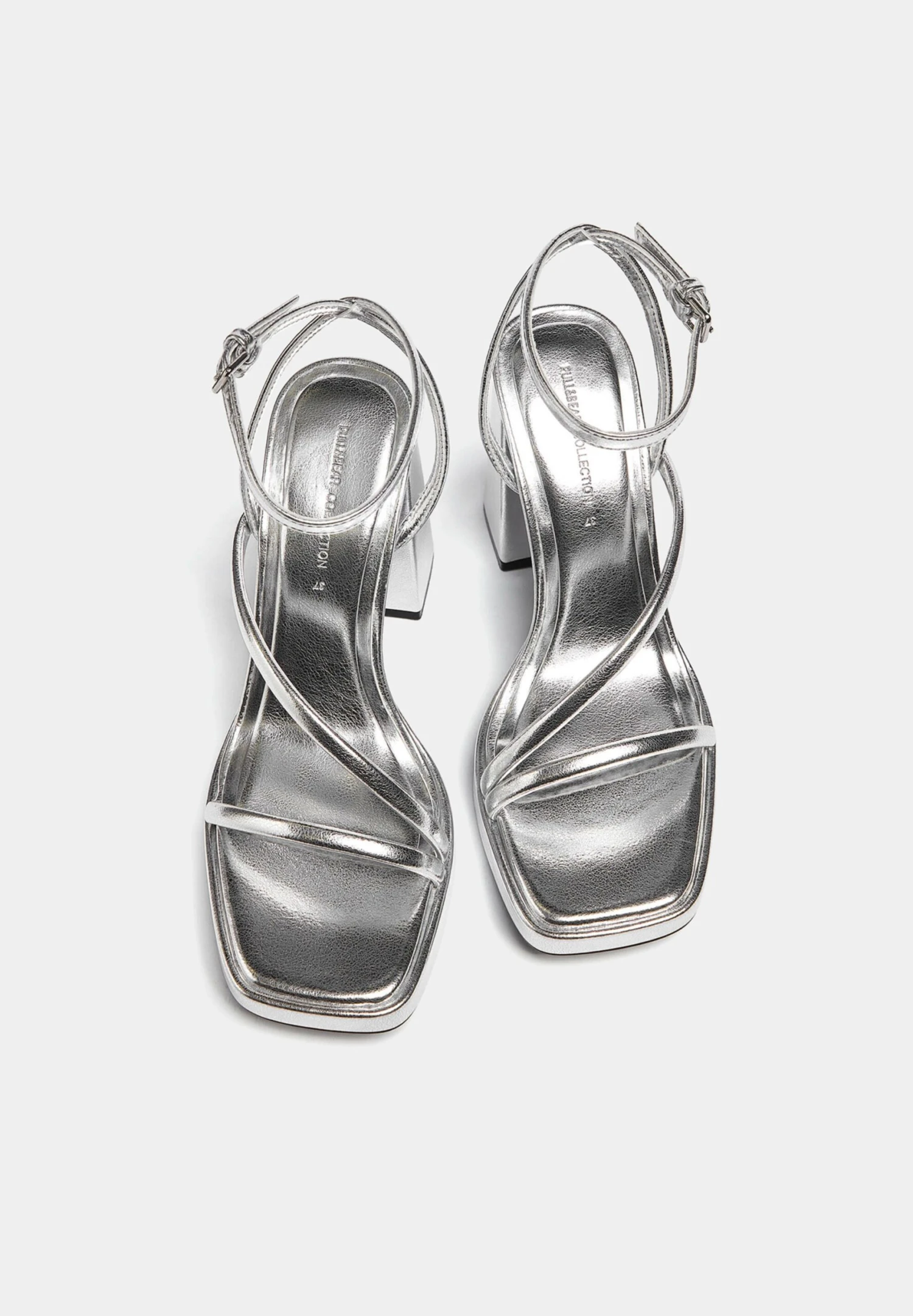 PULL & BEAR Sandalen Met Plateauzool - Silver Coloured - Afbeelding 4