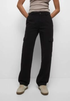 PULL & BEAR Pocket- Cargobroek - Black