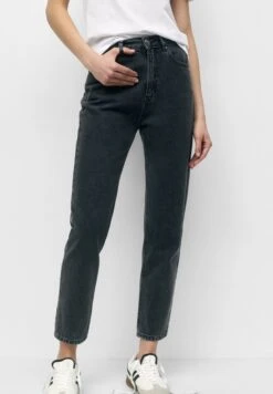 PULL & BEAR Mom - Jeans Tapered Fit - Light Grey