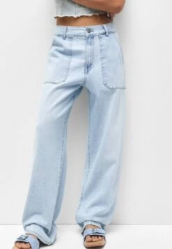 PULL & BEAR Carpenter- Straight Leg Jeans - Blue