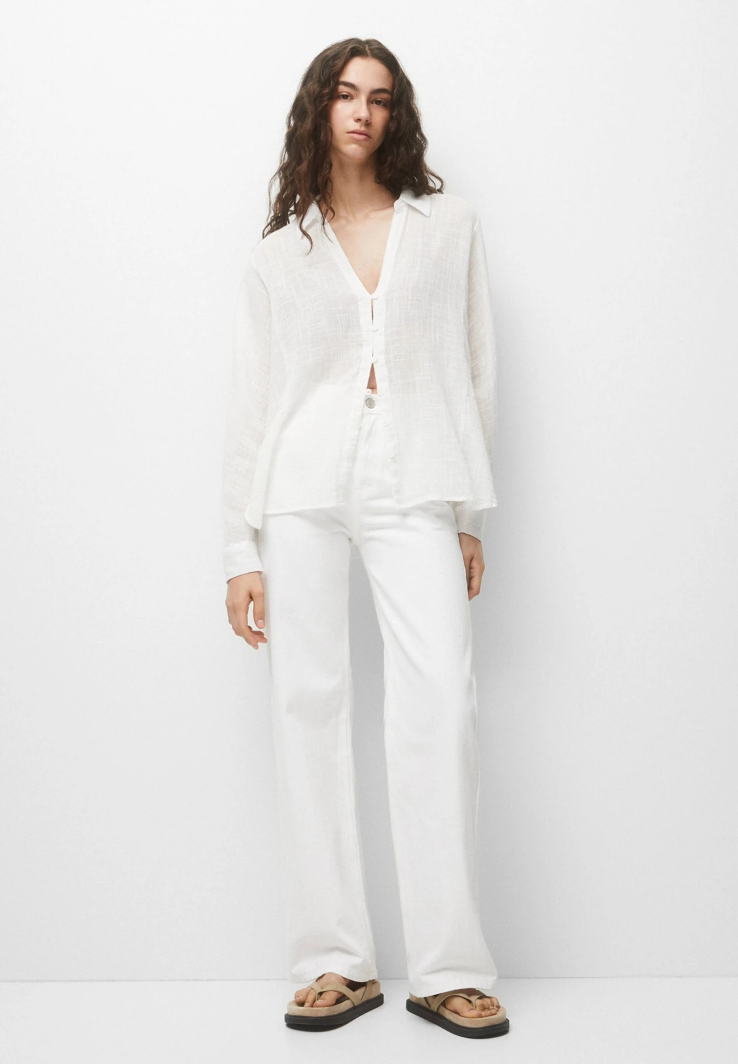 PULL & BEAR Rustic- Overhemdblouse - White - Afbeelding 2