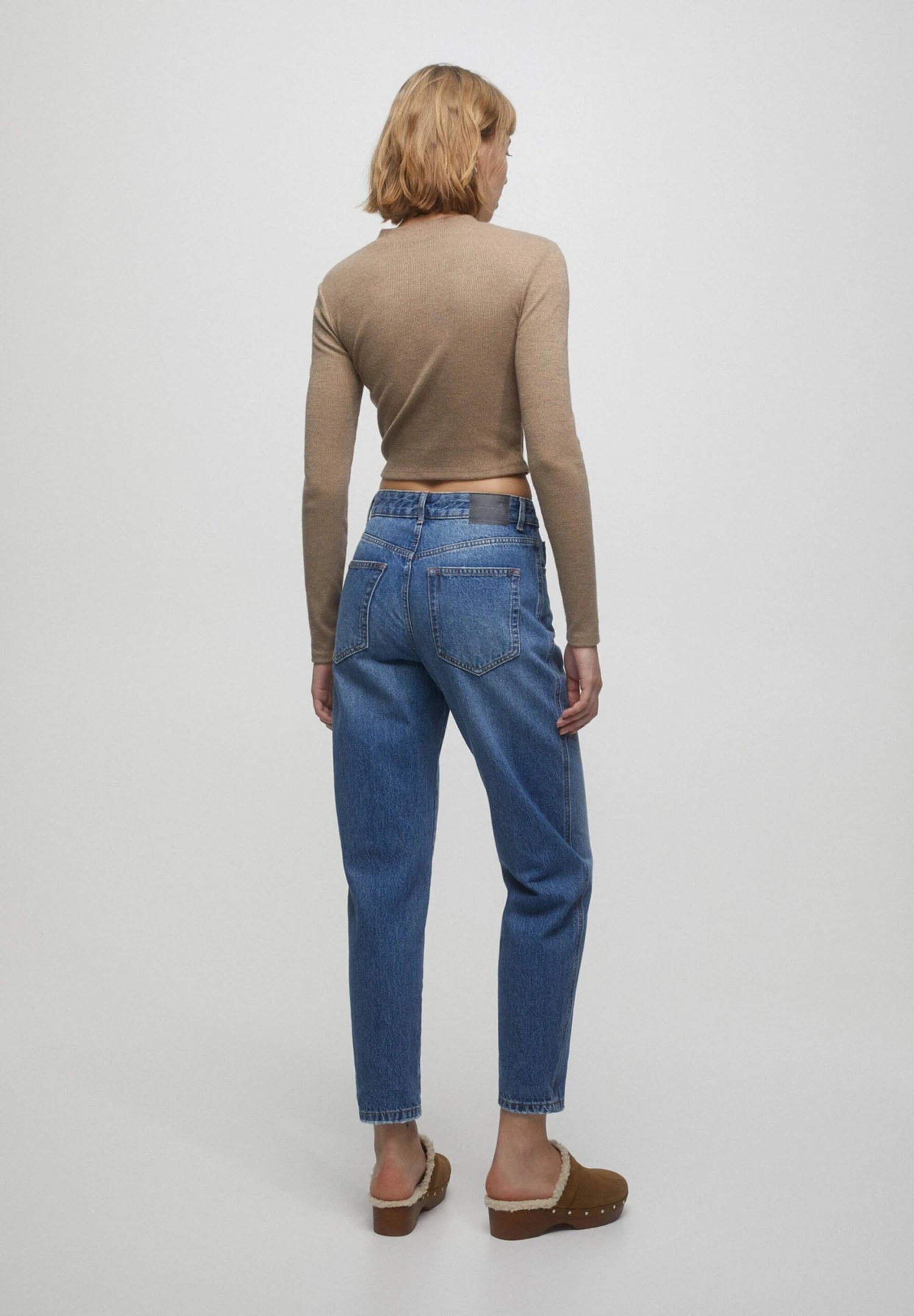 PULL & BEAR Soft- Longsleeve - Mottled Brown - Afbeelding 3