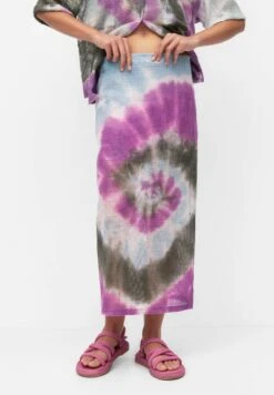 PULL & BEAR Tie Dye Midi - Kokerrok - Lilac