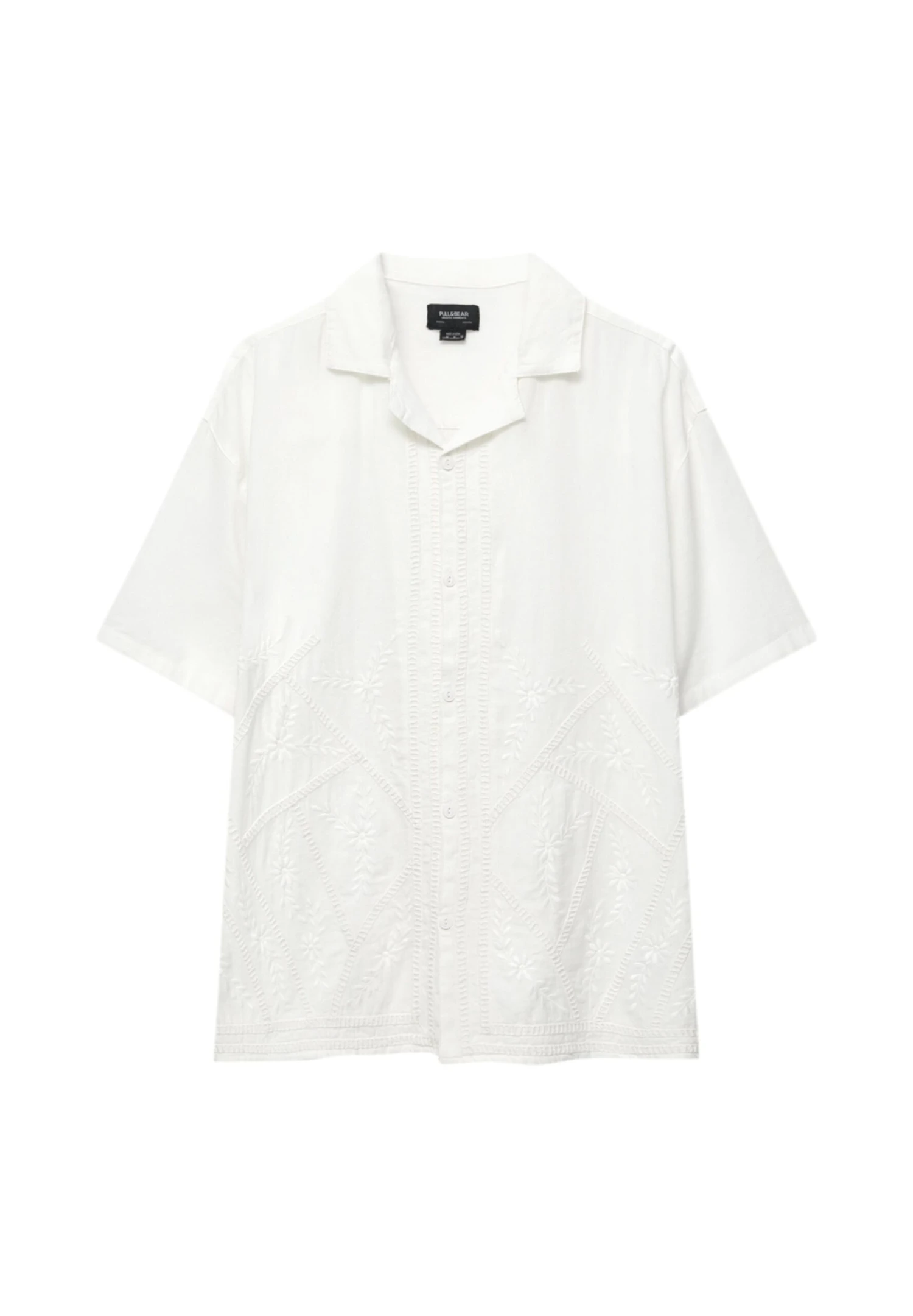 PULL & BEAR With Embroidered Detail - Overhemd - White - Afbeelding 10