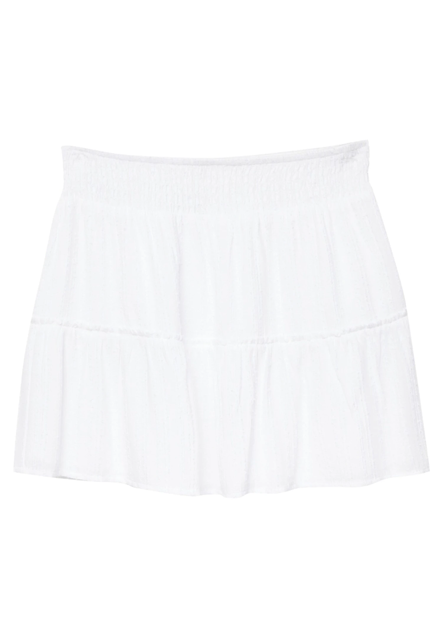 PULL & BEAR With Shirring And Ruffles - A-Lijn Rok - White - Afbeelding 5