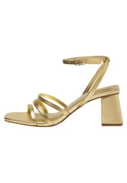 PULL & BEAR Strappy Heeled - Sandalen - Gold Coloured