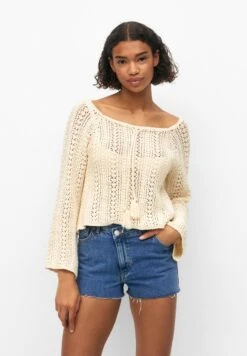 PULL & BEAR Open With Drawstrings - Trui - Sand